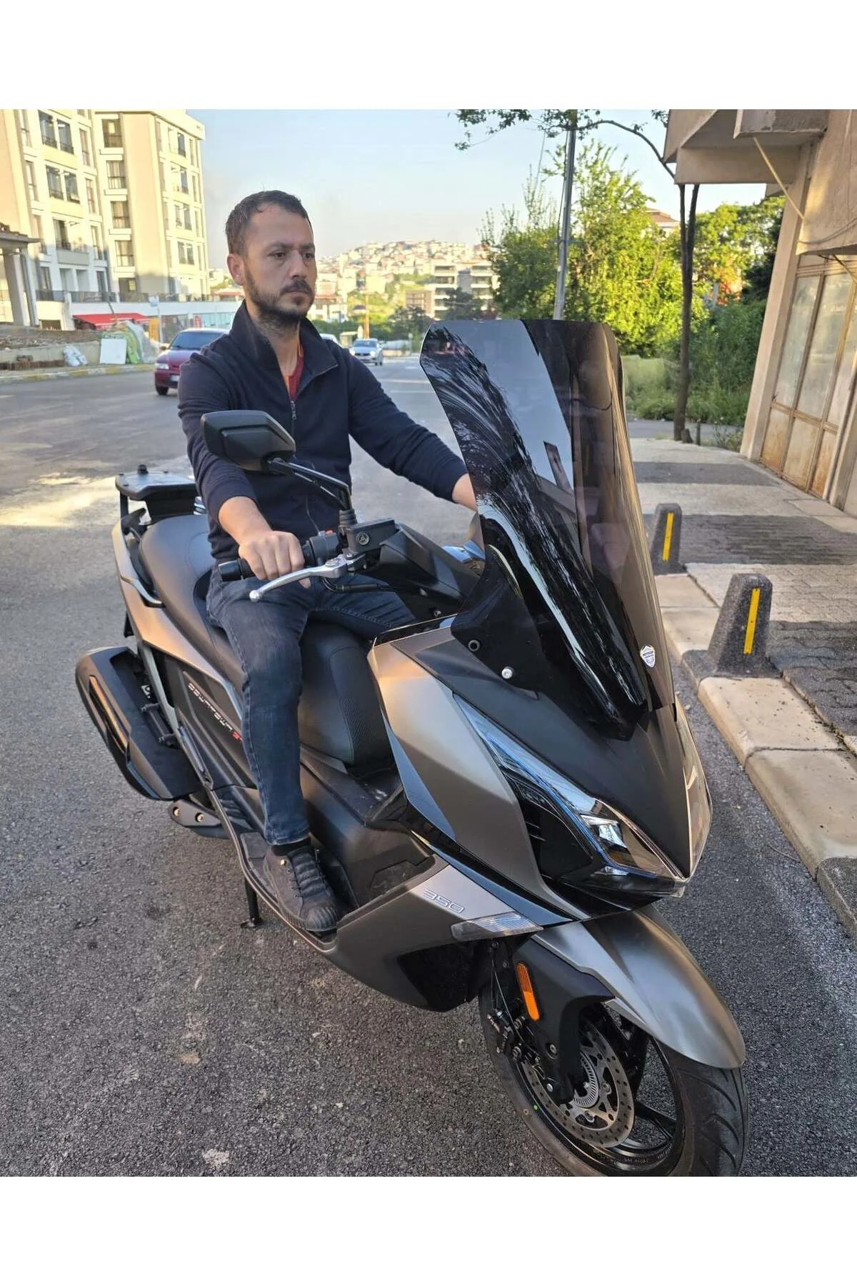 Kymco Downtown GT 350 Ön Cam 2024-2026 Model 62cm Siyah Renkli 4m