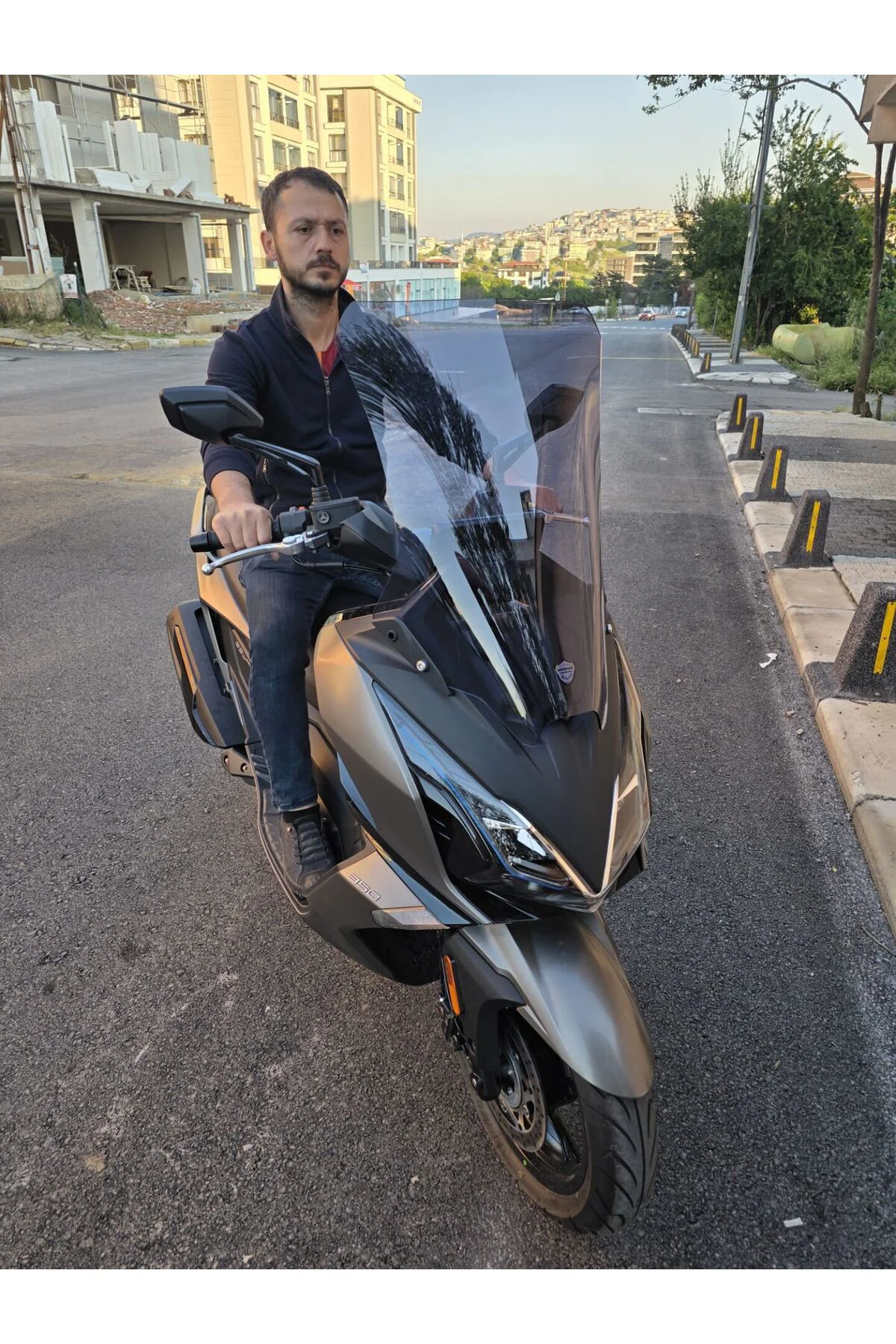 Kymco Downtown GT 350 Ön Cam 2024-2026 Model 62cm Füme Renkli 4mm