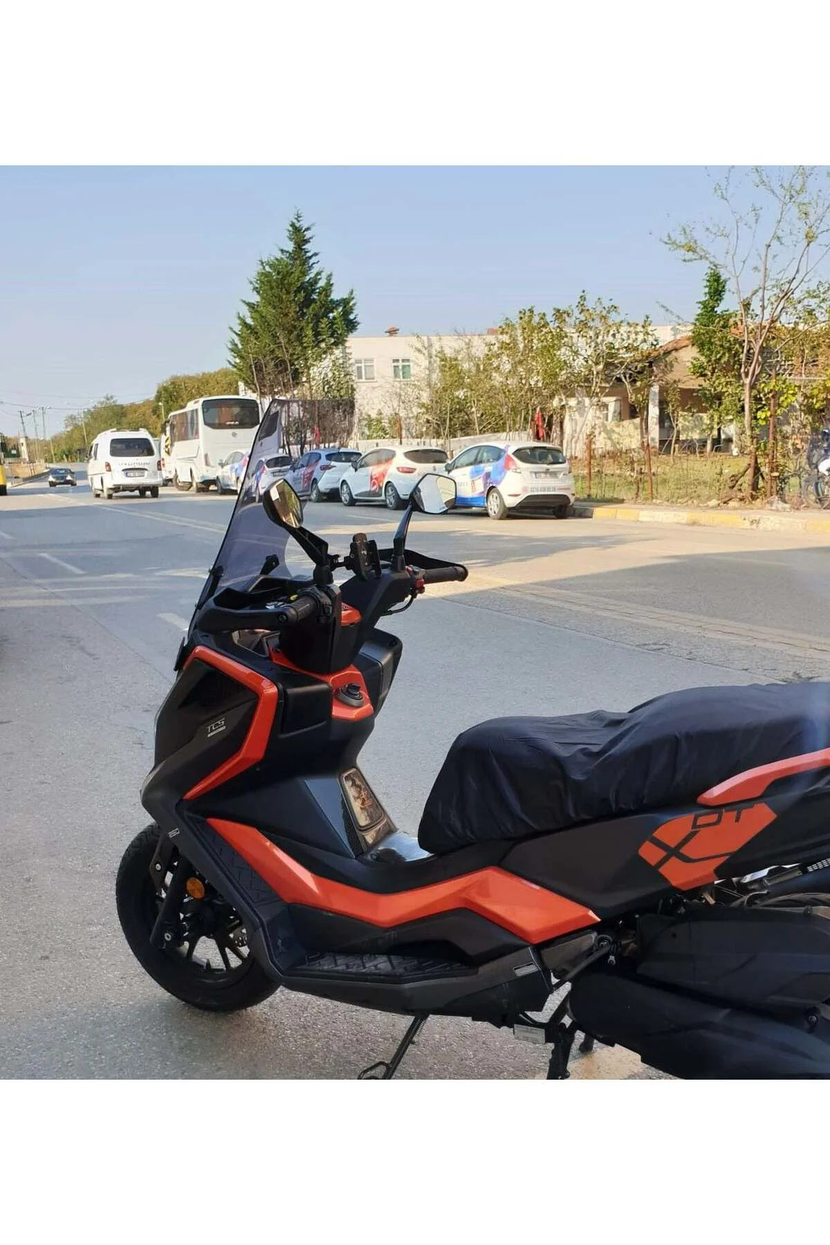 Kymco DTX 250 Ön Cam 2021-2026 Model 67cm Füme Renkli 4mm UZUN