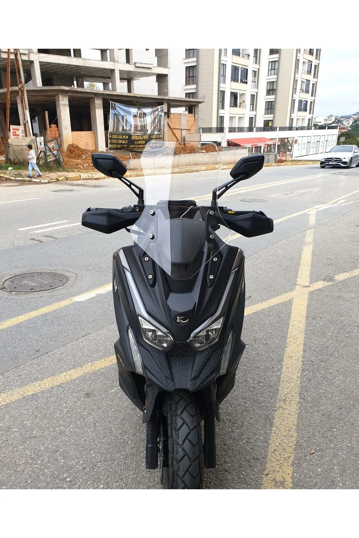 Kymco DTX 360 Ön Cam 2021-2026 Model 55cm Şeffaf Renkli 4mm