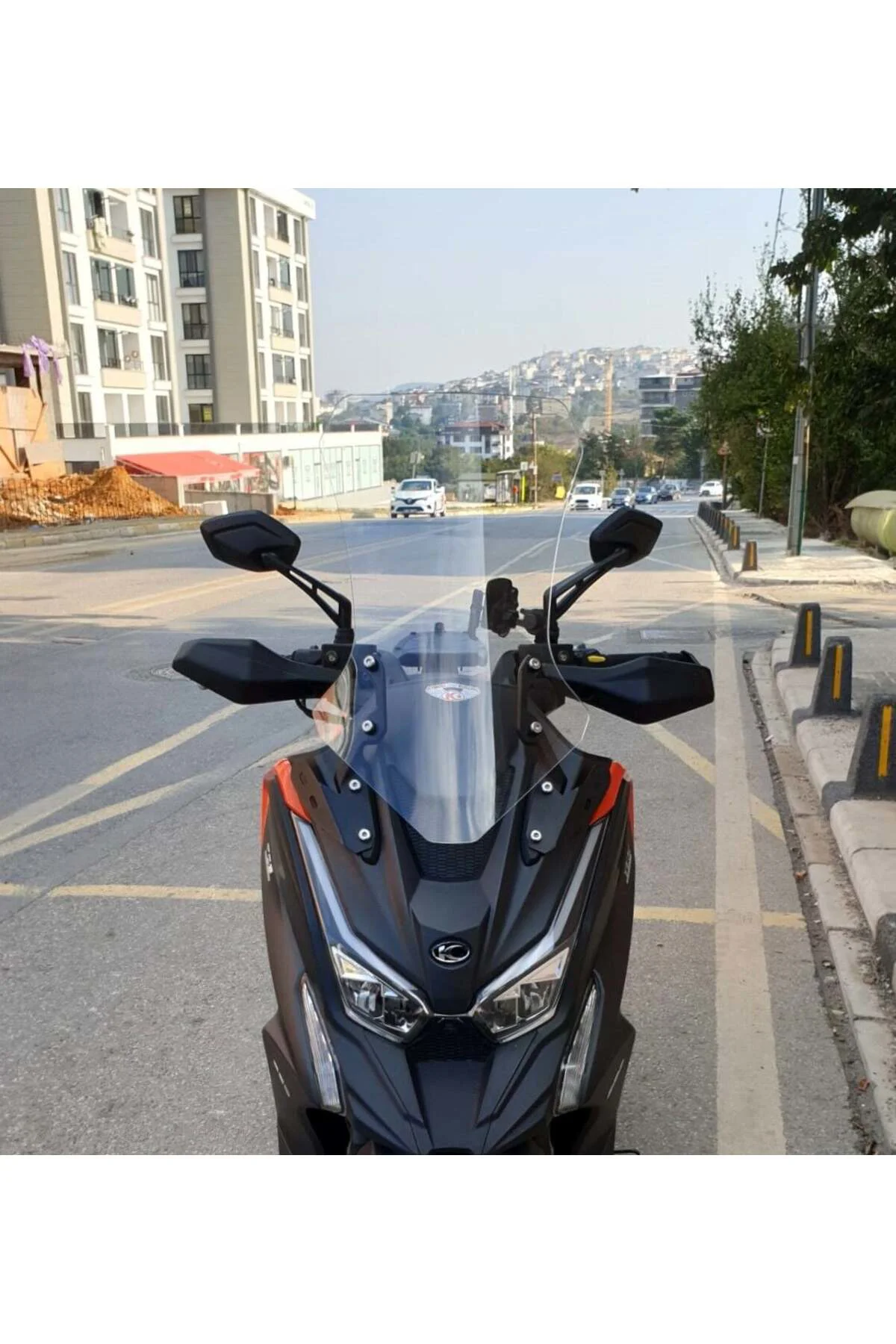 Kymco DTX 360 Ön Cam 2021-2026 Model 67cm Şeffaf Renkli 4mm UZUN
