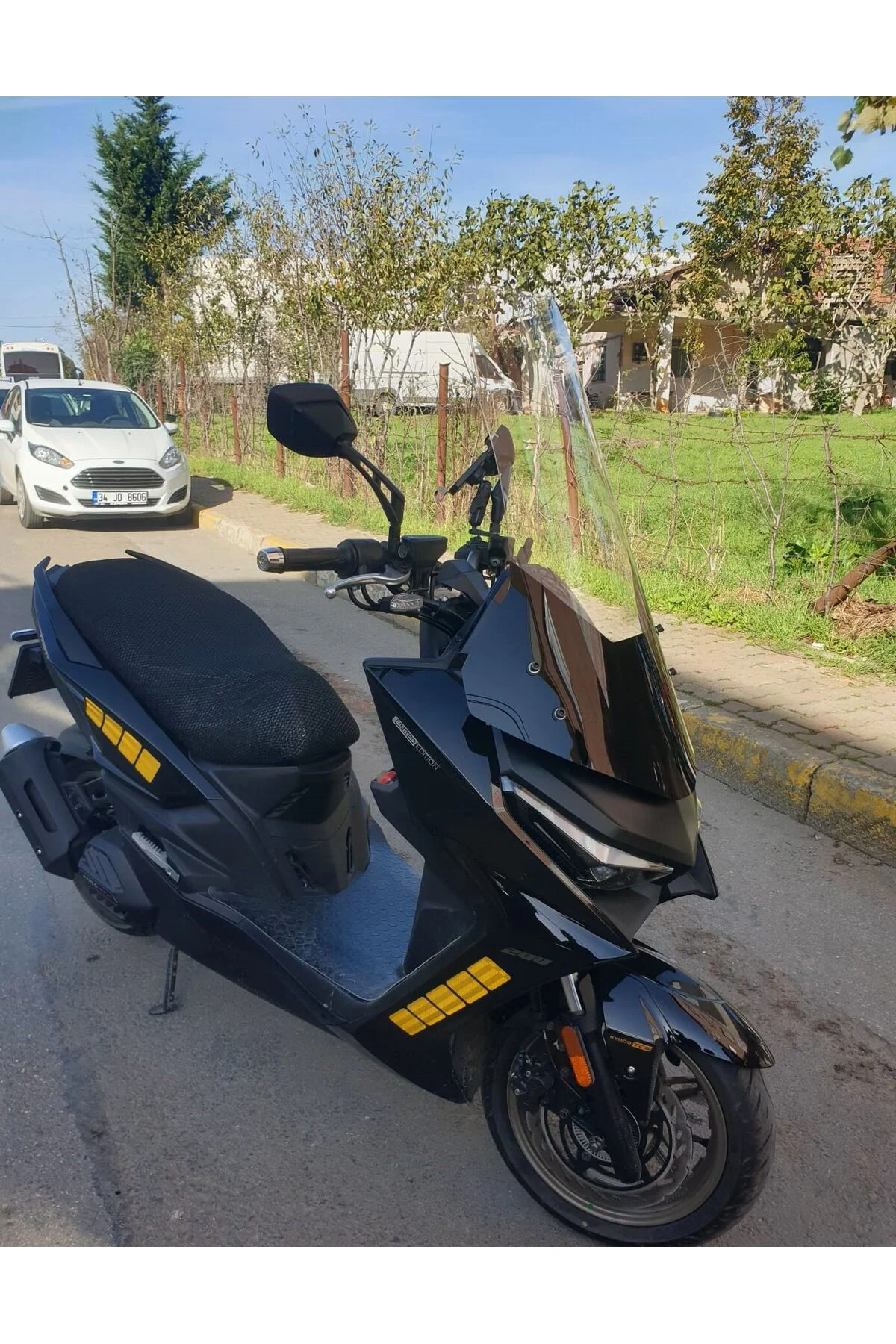 Kymco Krv 200 Ön Cam 2022-2026 Model 75cm Şeffaf Renkli 4mm UZUN
