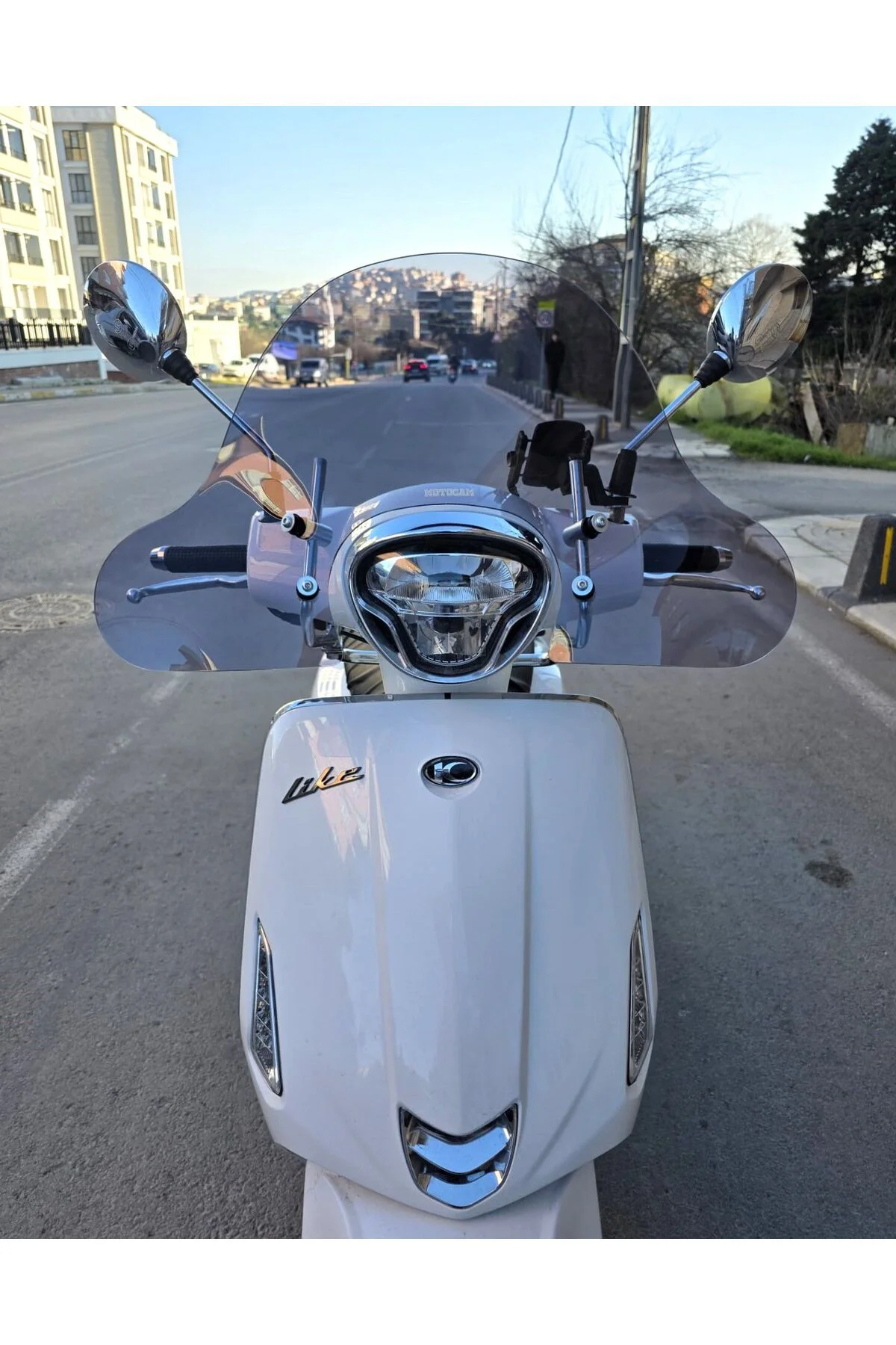 Kymco Like 125 Ön Cam 2009-2023 Model 43cm Füme Renkli 4mm APARAT