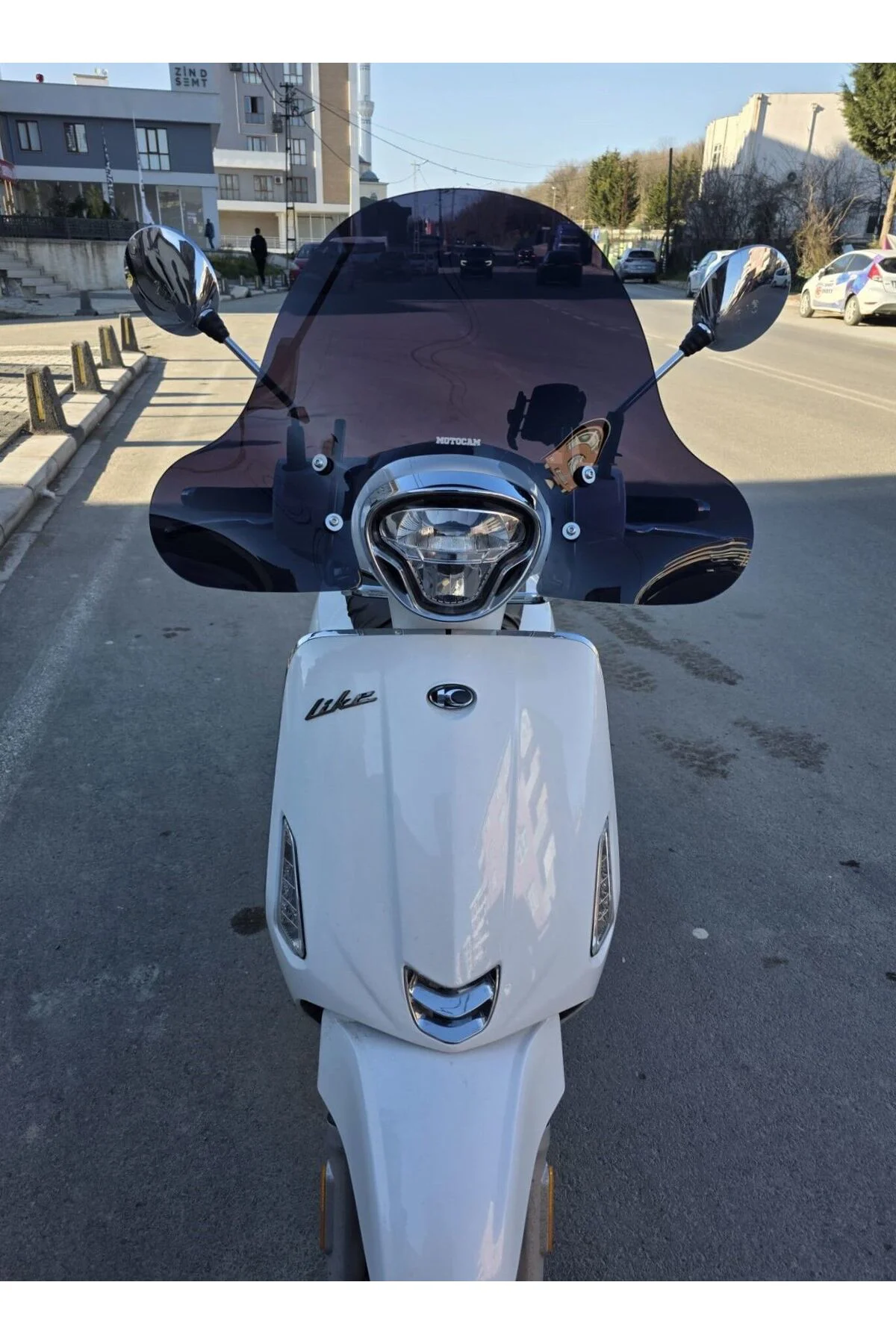 Kymco Like 200 Ön Cam 2009-2023 Model 43cm Siyah Renkli 4mm APARA