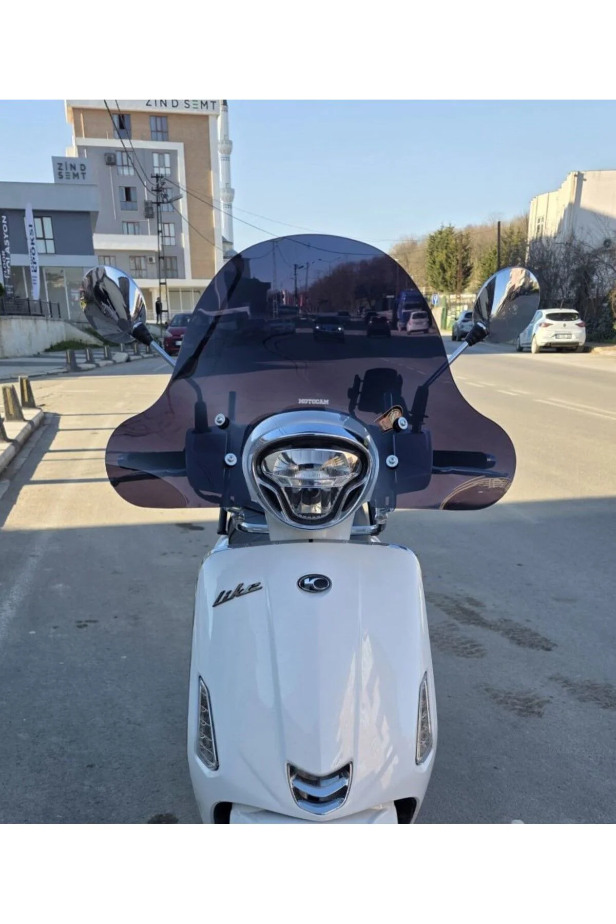 Kymco Like 200 Ön Cam 2009-2023 Model 43cm Siyah Renkli 4mm APARA