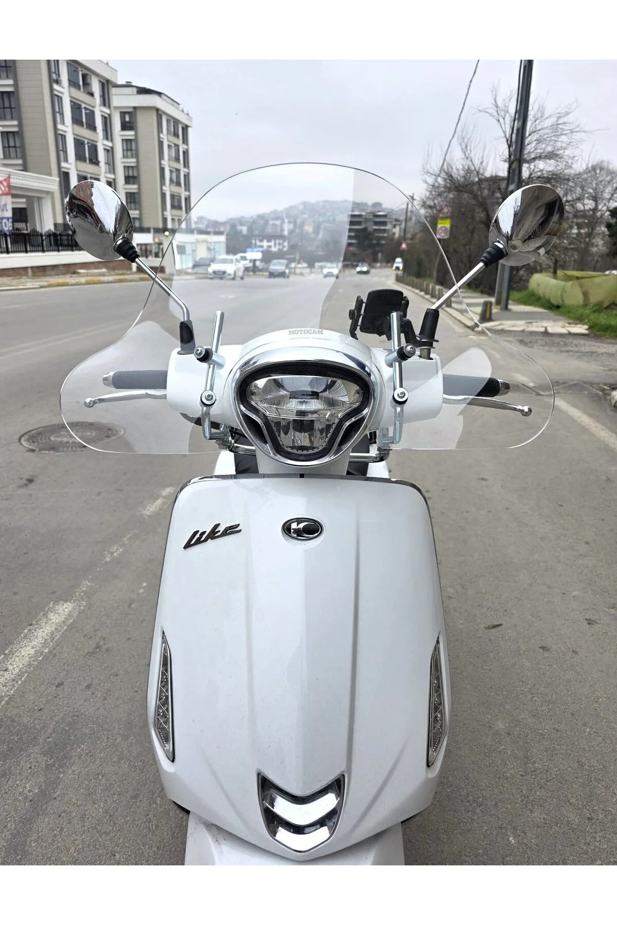 Kymco Like 50 Ön Cam 2009-2023 Model 43cm Şeffaf Renkli 4mm APARA
