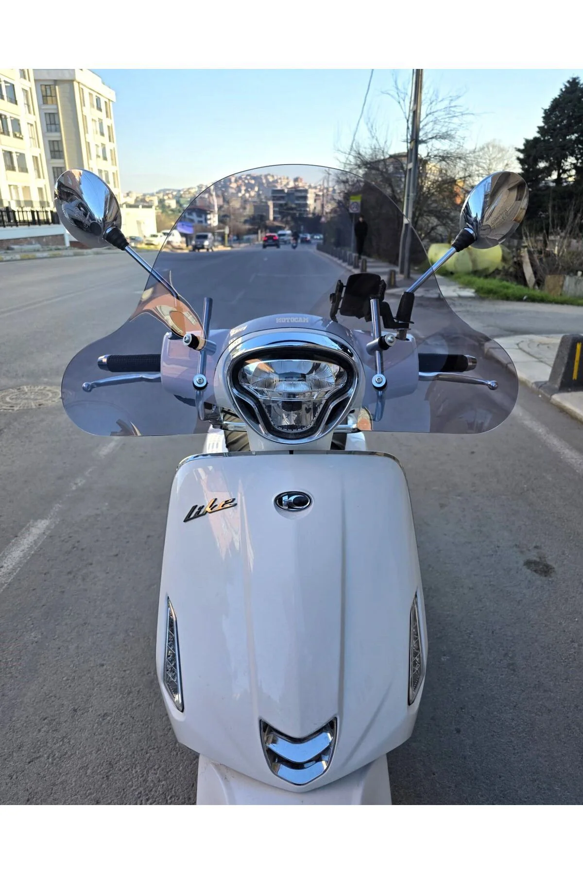 Kymco Like 50 Ön Cam 2009-2023 Model 43cm Füme Renkli 4mm APARATSIZ