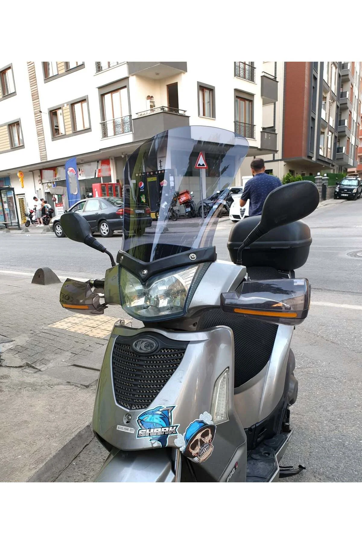 Kymco People S 200 Ön Cam 2011 Model 48cm Füme Renkli 4mm UZUN