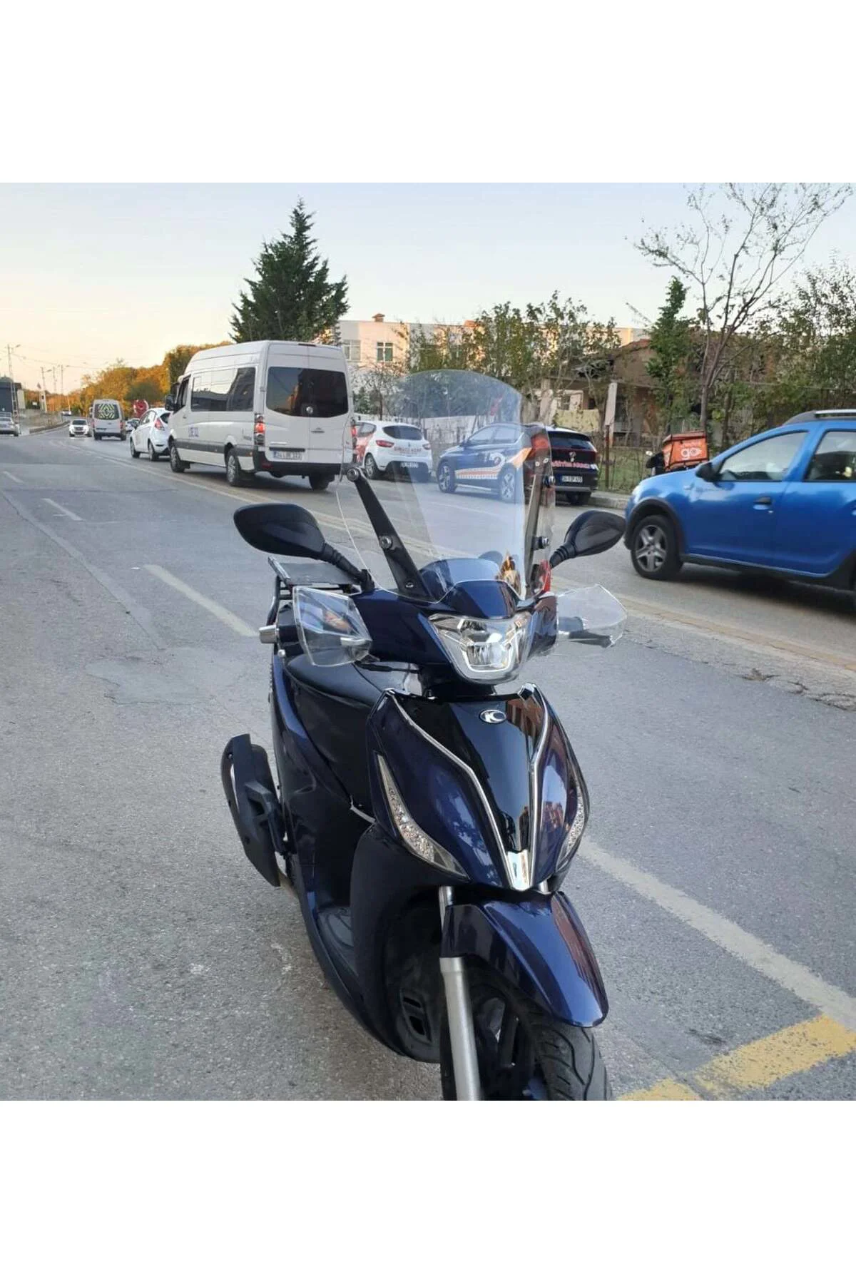 Kymco People S 200 Ön Cam 2020-2026 Model 38cm Şeffaf Renkli 4mm 