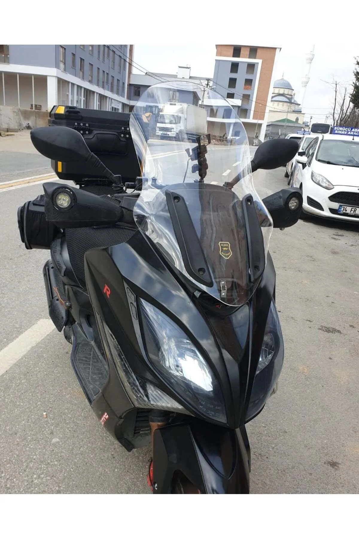 Kymco Xciting 250 R Ön Cam 2010-2011 Model 72cm Şeffaf Renkli 4mm