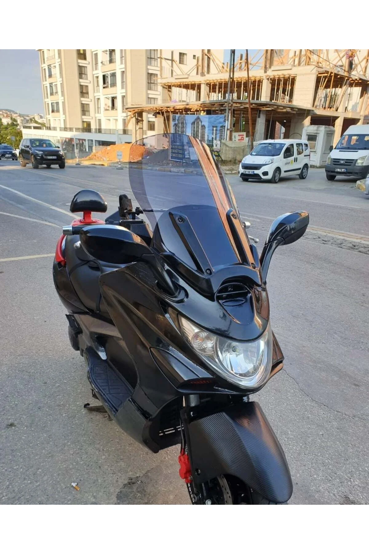 Kymco Xciting 500 İ Ön Cam 2008-2012 Model 62cm Füme Renkli 4mm - Görsel 8