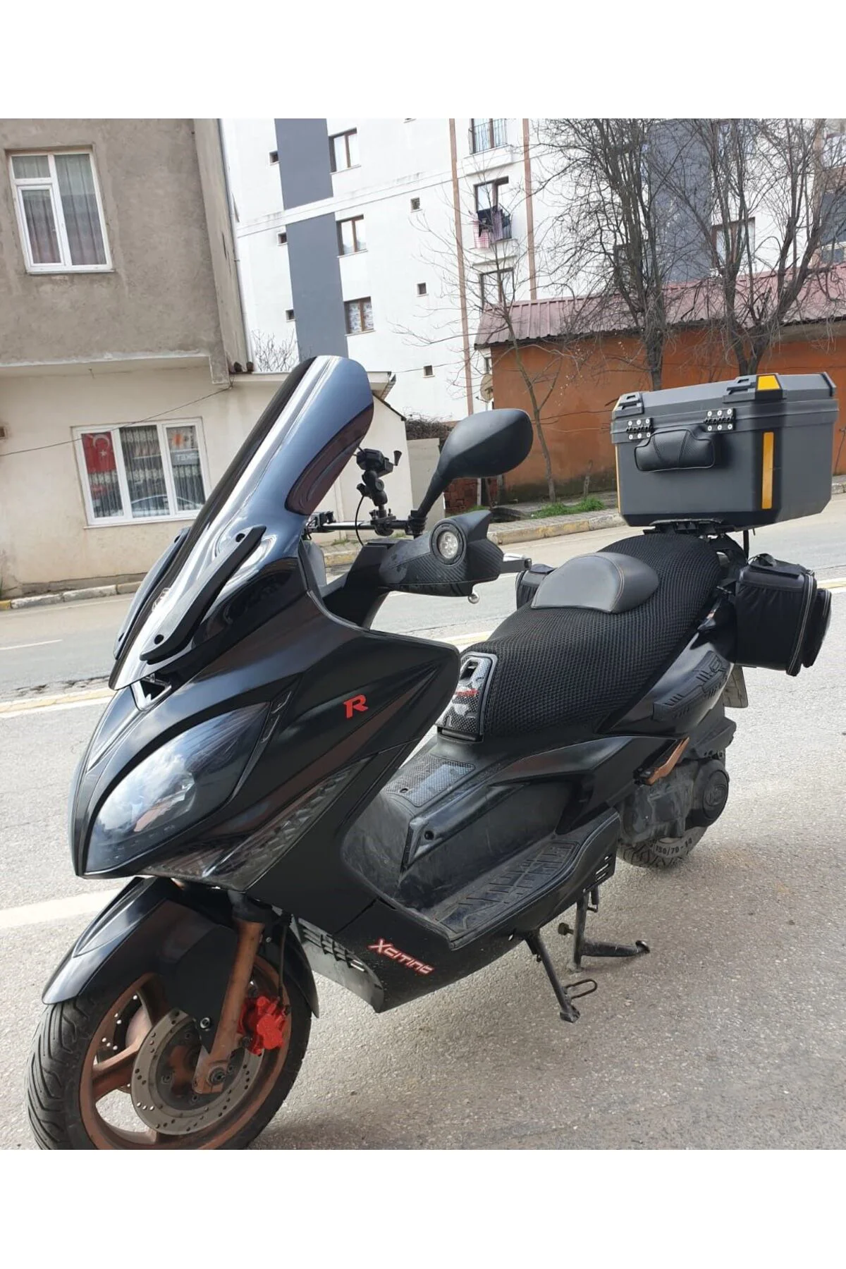 Kymco Xciting 500 R Ön Cam 2010-2011 Model 72cm Siyah Renkli 4mm 