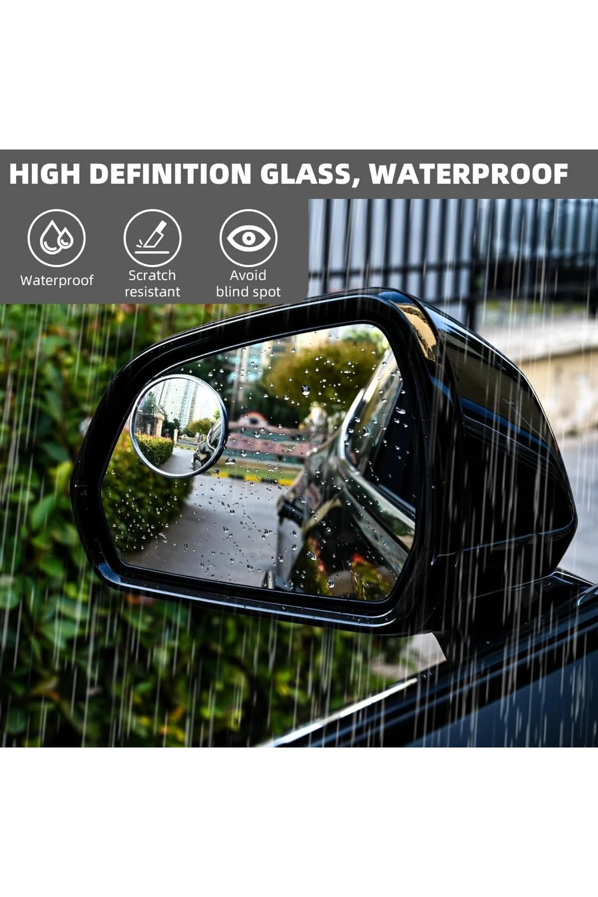 Kyrotech 2'li Ayarlanabilir Kör Nokta Aynası – 360° Dönebilen HD 