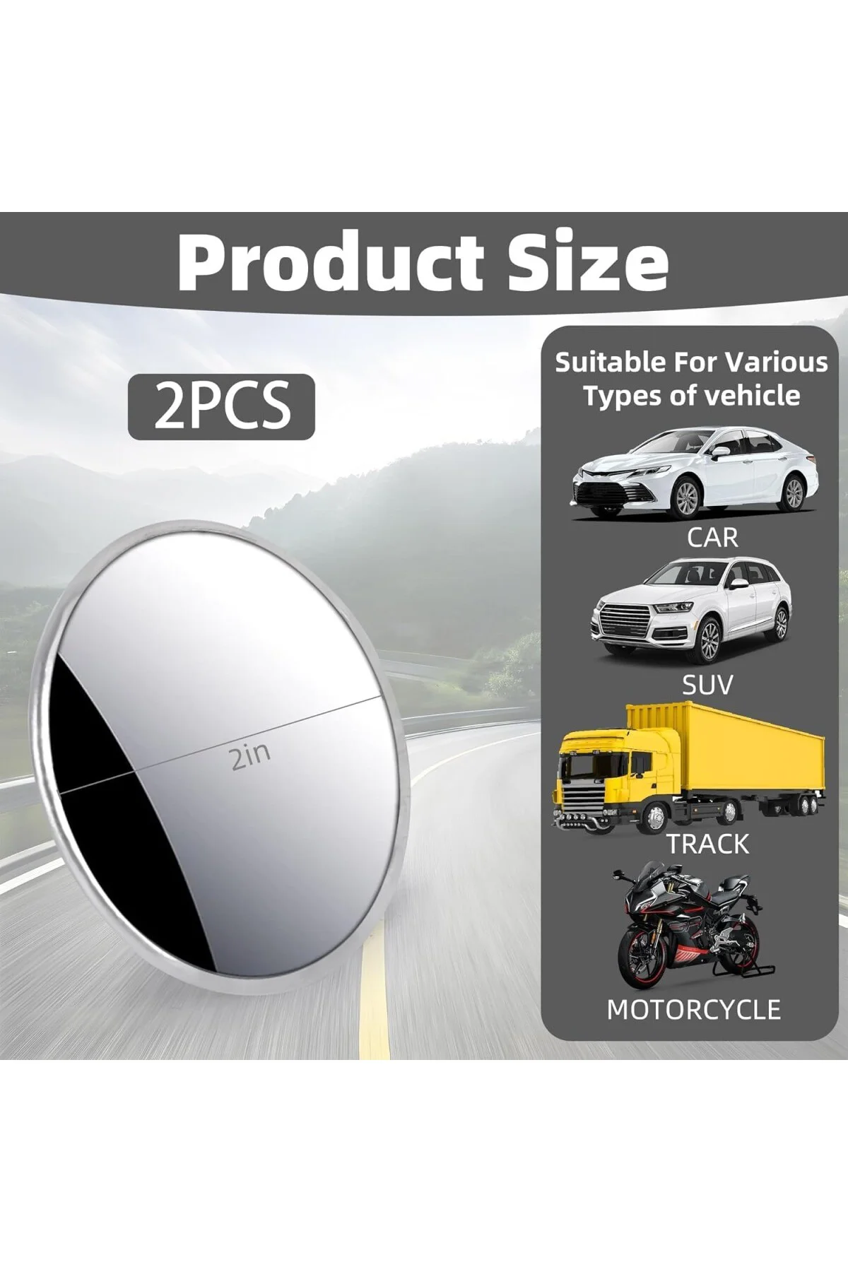 Kyrotech 2'li Ayarlanabilir Kör Nokta Aynası – 360° Dönebilen HD 