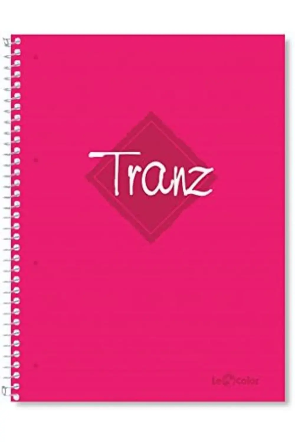 Lé 2012095/1 Tranz PP Kapak, 1.hamur kağıt Spiralli defter, Pembe