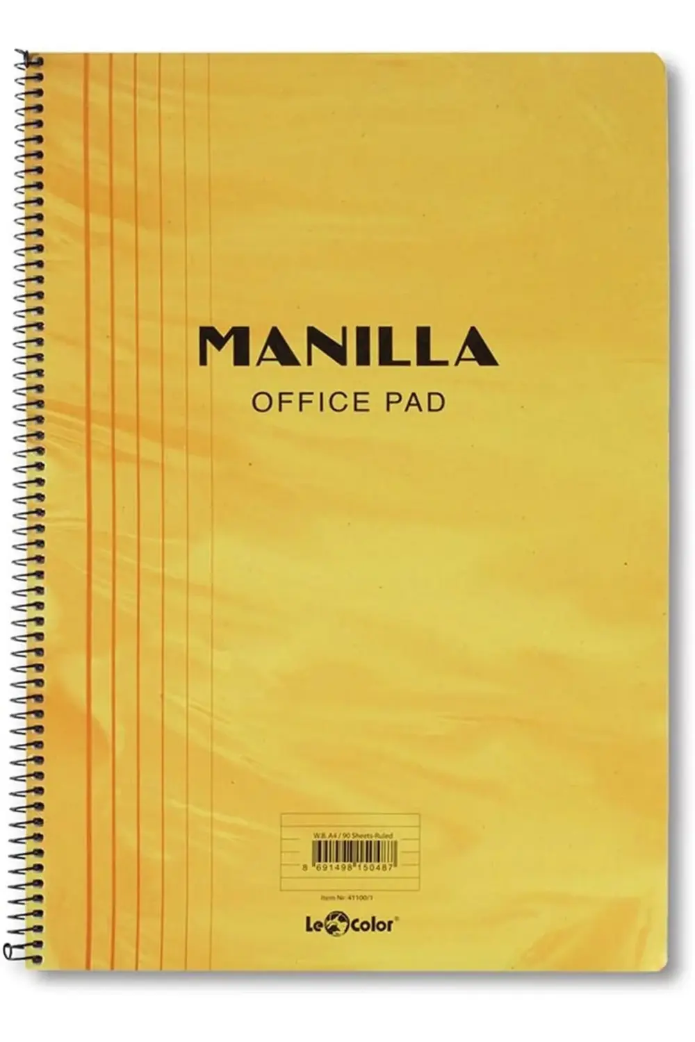 Lé 41100/2 Manila Notebook Yumuşak kapak, 1.hamur kağıt Spiralli,