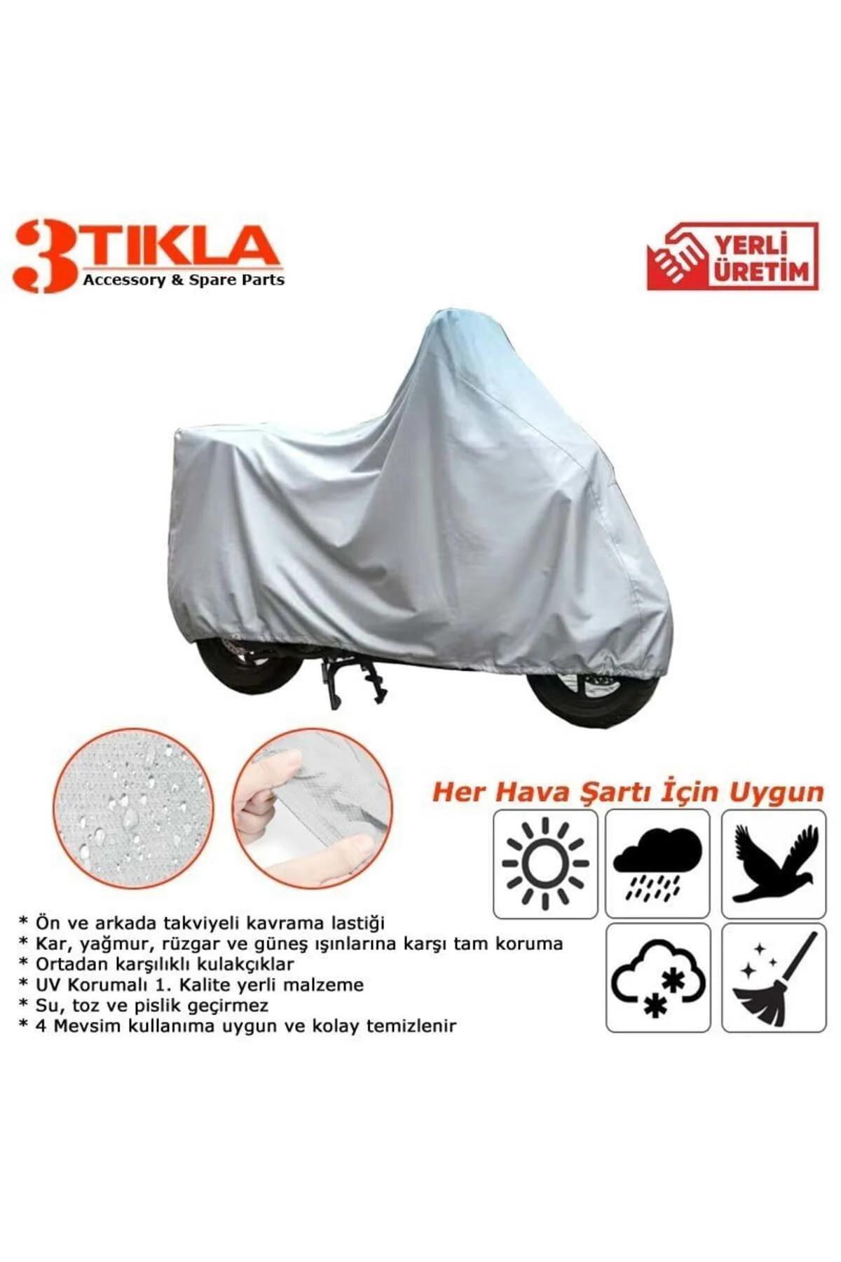 L Beden 4 Mevsim Kullanımlı, Su ve Toz dan Koruyan Miflonlu Motor Örtüsü L Beden 4 Mevsim Kullanımlı, Su ve Toz dan Koruyan Miflonlu Motor Örtüsü