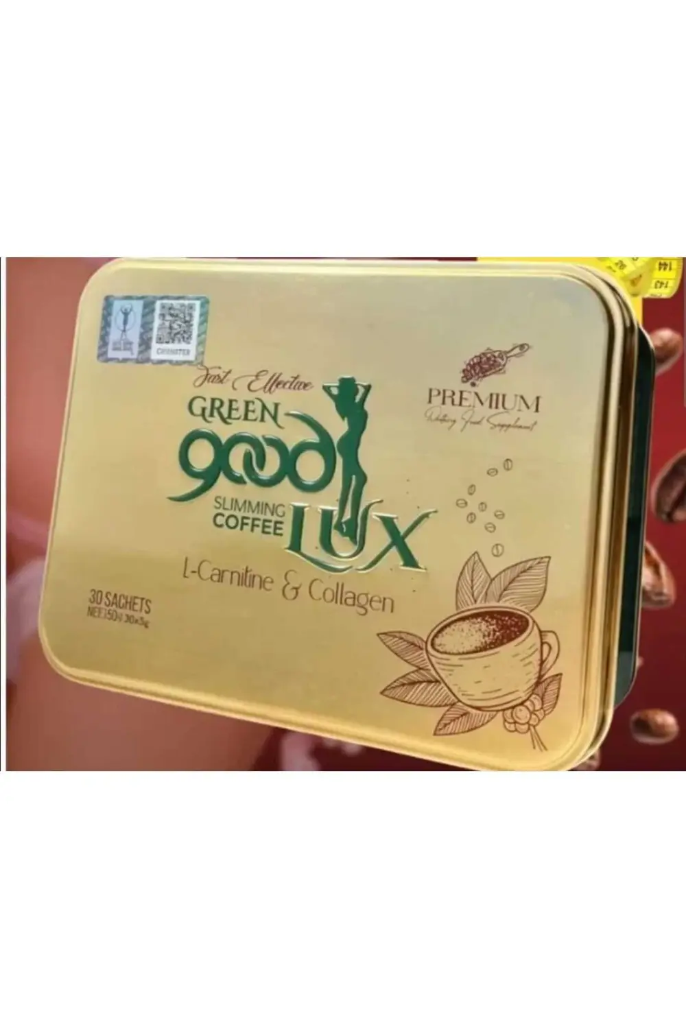 L-Carnitine Collagen Kahve Green Good Lux Detox Coffee 30 Sachets