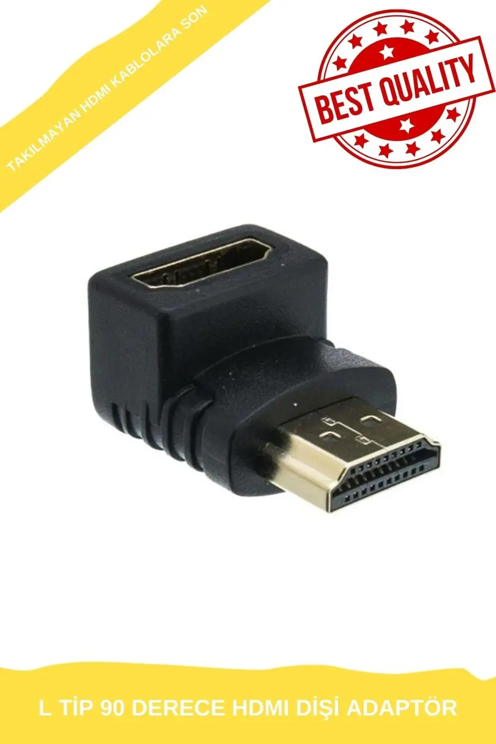 L Tip 90 Derece Hdmı Dişi Konnektör Takılması Zor Yerler İçin Ara