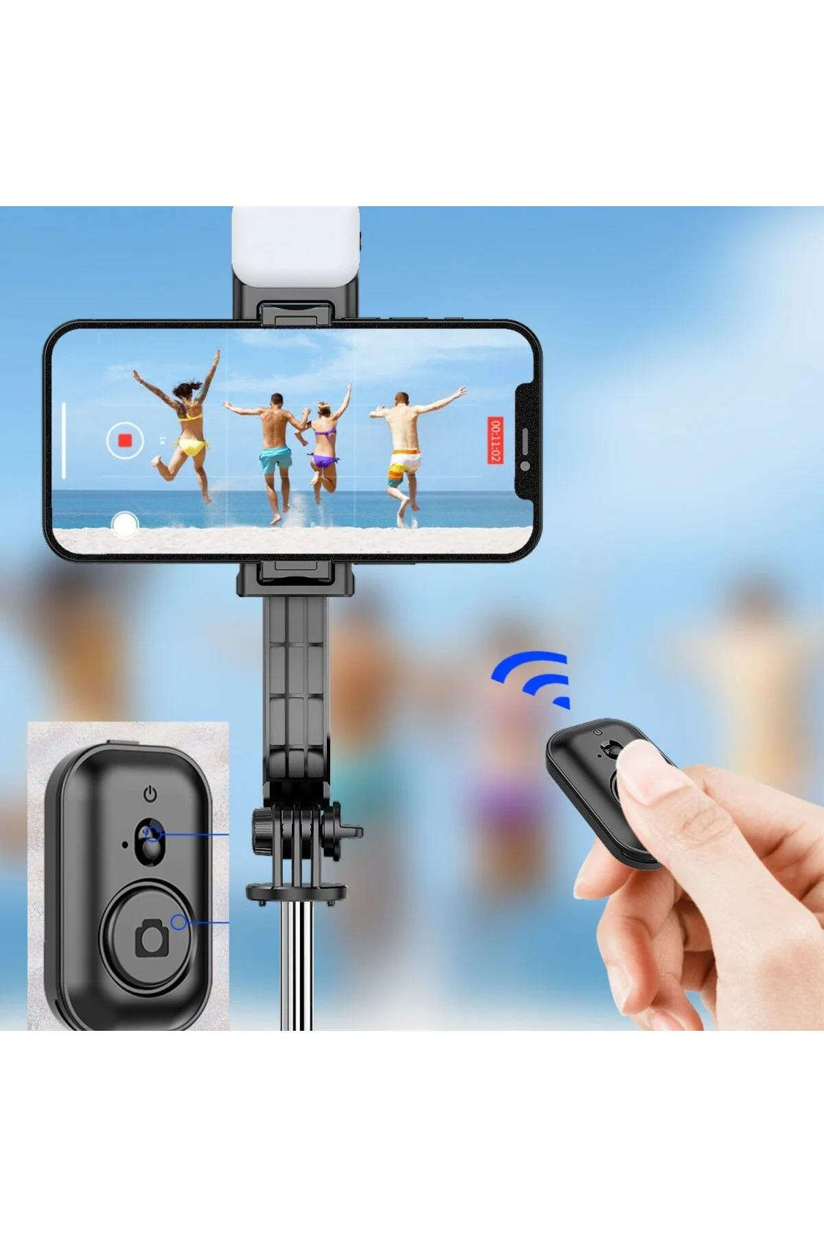 L12d Işıklı Selfie Çubuğu Uzaktan Kumandalı 116 Cm Tripod Özçekim L12d Işıklı Selfie Çubuğu Uzaktan Kumandalı 116 Cm Tripod Özçekim