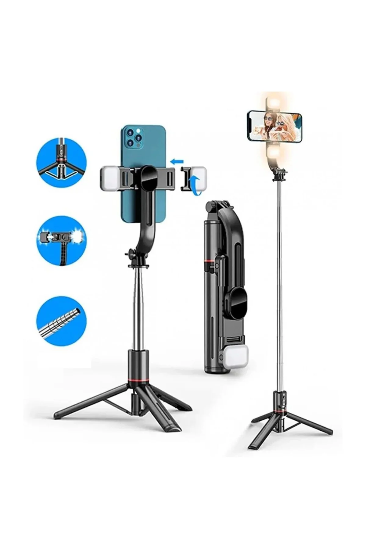 L12d Işıklı Selfie Çubuğu Uzaktan Kumandalı 116 Cm Tripod Özçekim L12d Işıklı Selfie Çubuğu Uzaktan Kumandalı 116 Cm Tripod Özçekim