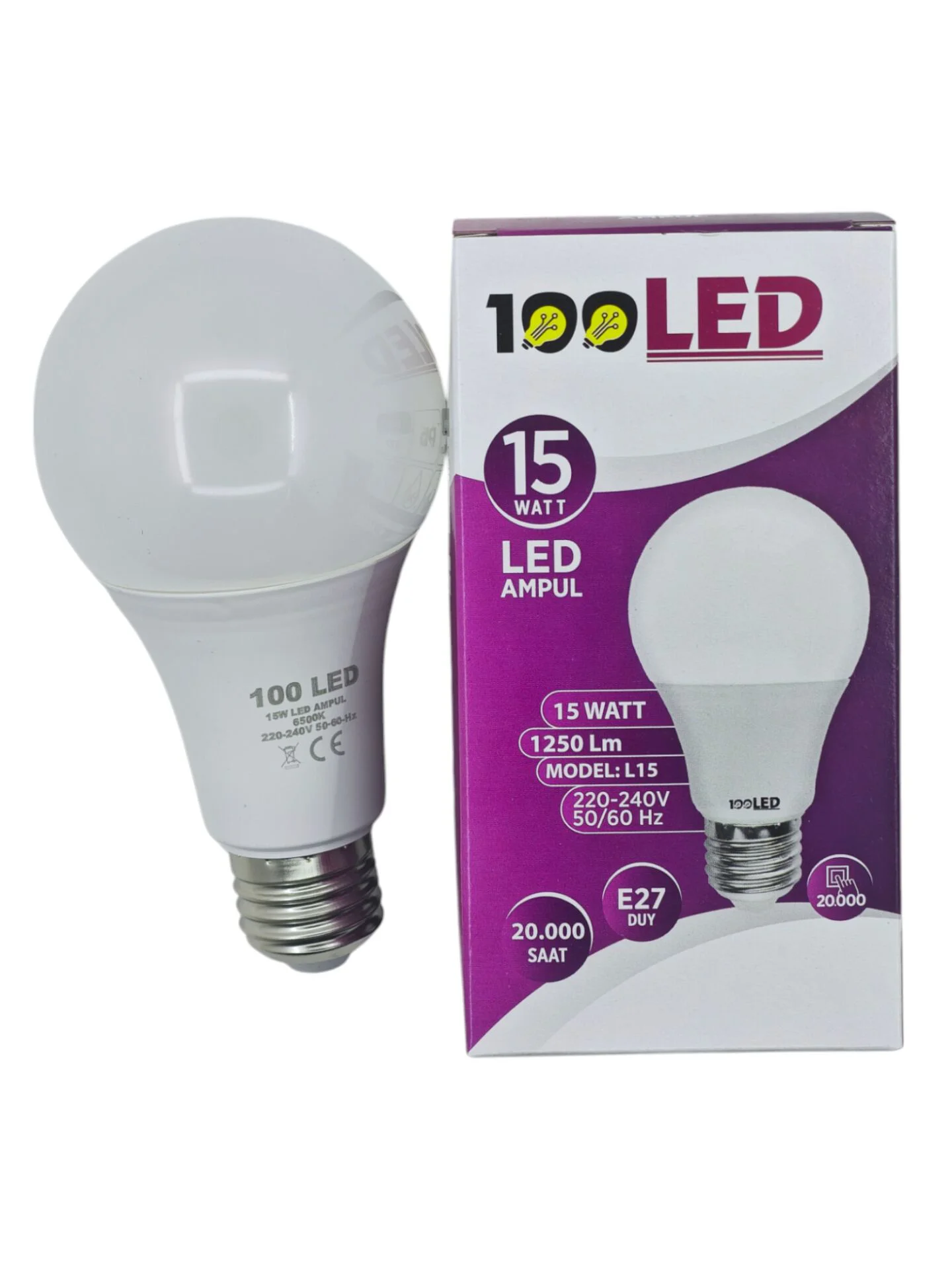 L15   100 Led E27-15W A70 Led Ampul