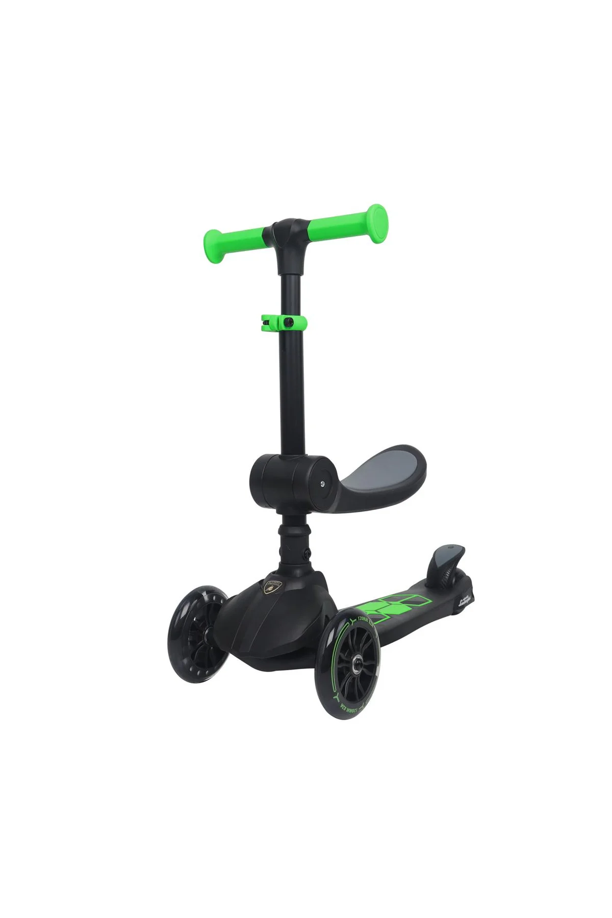 L52In1-Bk Lamborghini Lisansli Katlanir Oturakli Işikli Scooter Siyah