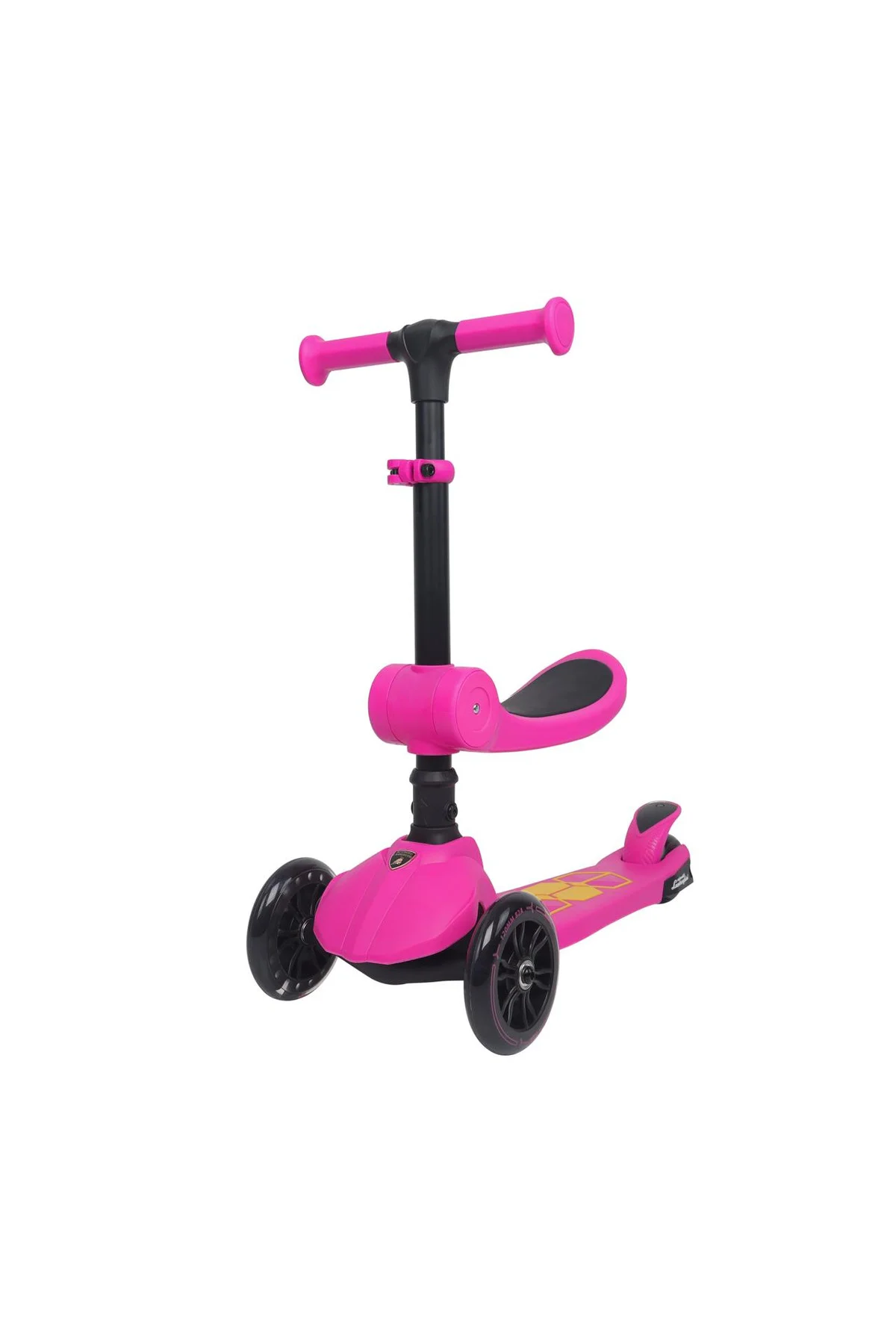L52In1-P Lamborghini Lisansli Katlanir Oturakli Işikli Scooter Pembe