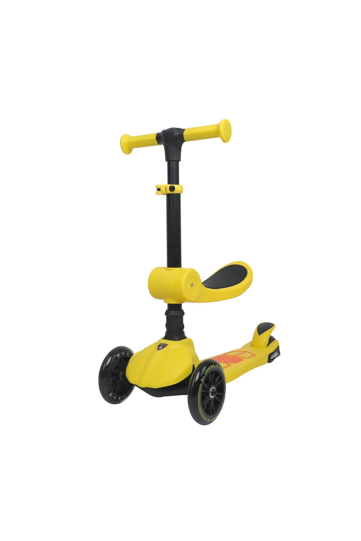 L52In1-Y Lamborghini Lisansli Katlanir Oturakli Işikli Scooter Sari