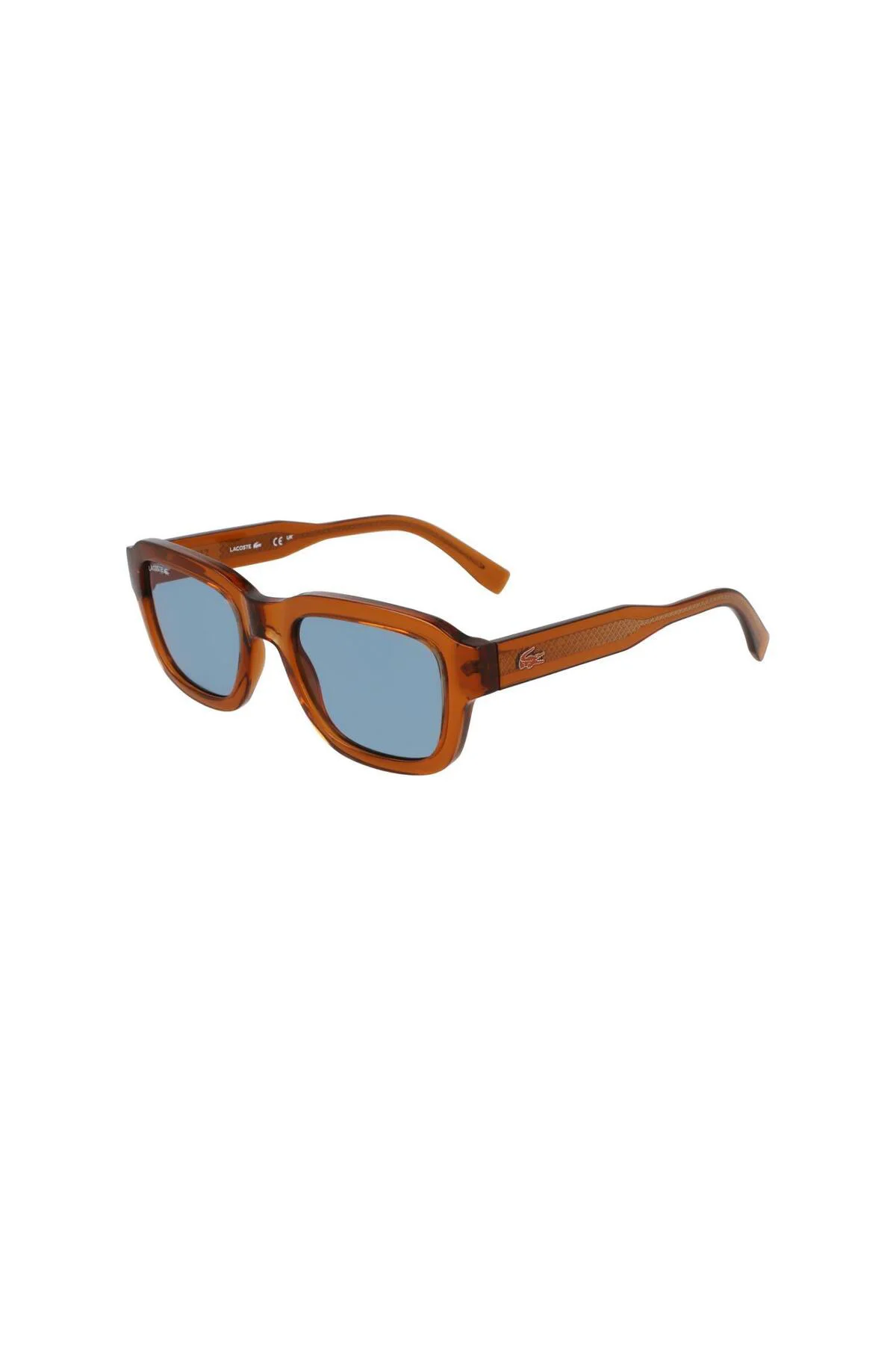 L6048S 210 51 Unisex Kare Şeffaf Kahverengi Kemik Güneş Gözlüğü