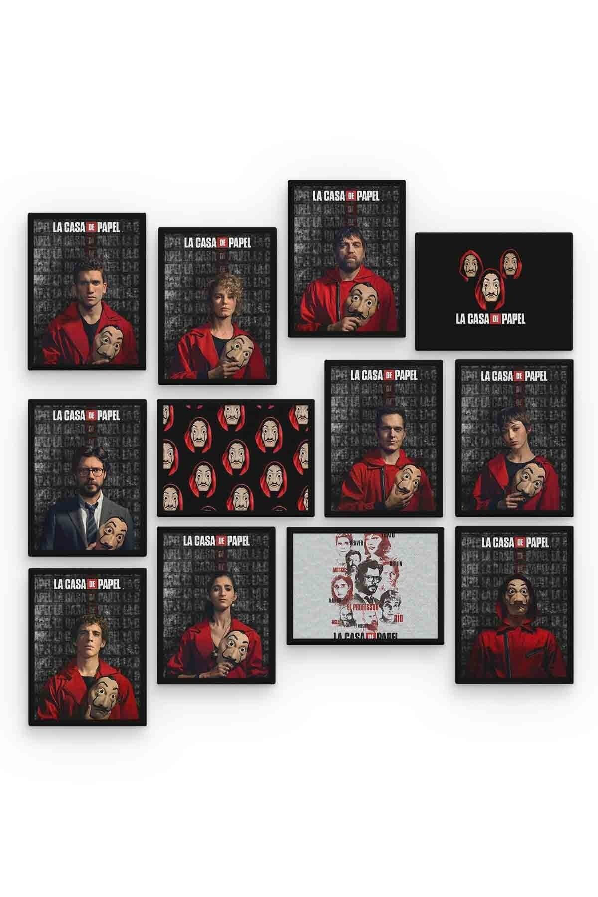 La Casa De Papel 12 Parça Mdf (ahşap) Tablo Ofis Boyu 