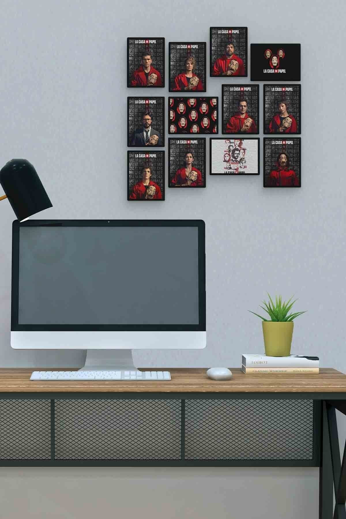 La Casa De Papel 12 Parça Mdf (ahşap) Tablo Ofis Boyu 