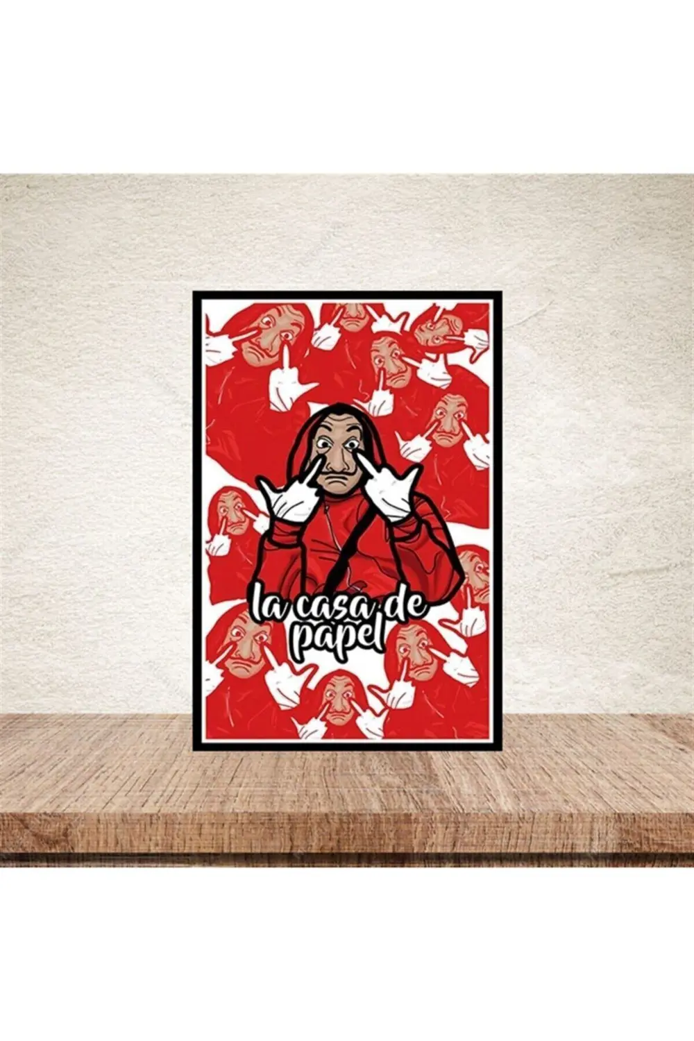 La Casa De Papel 20-30 Cm Retro Ahşap Poster
