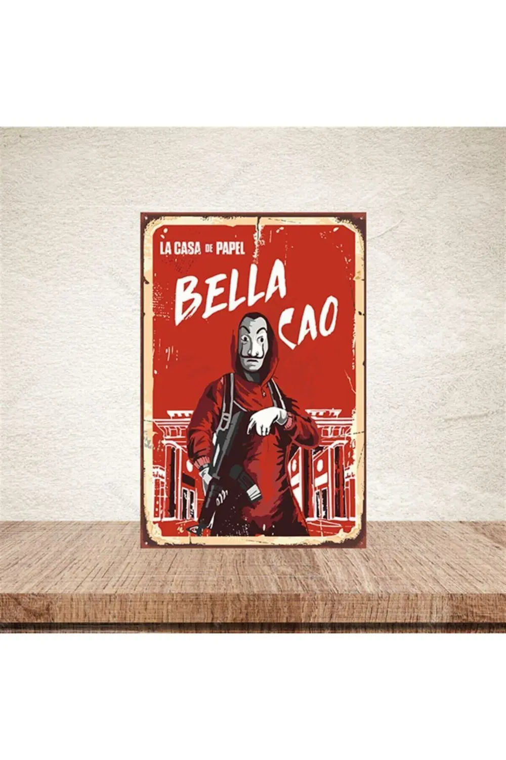 La Casa De Papel 20-30 Cm Retro Ahşap Poster