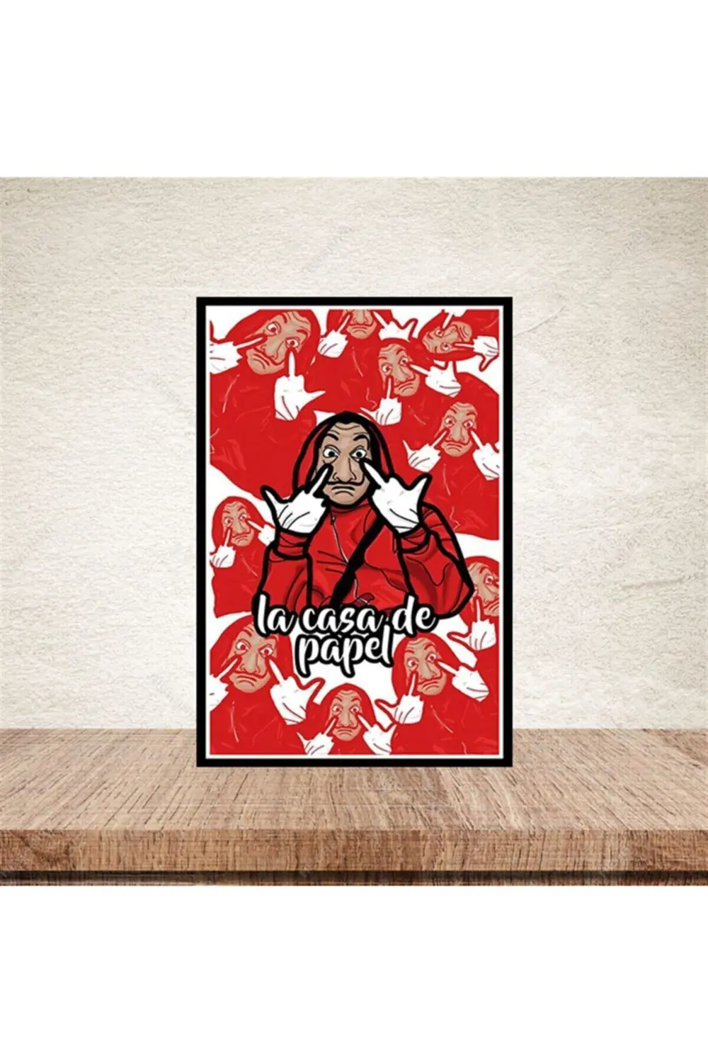 La Casa De Papel 20-30 cm Retro Ahşap Poster