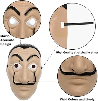 La Casa De Papel Dali Maskesi - Halloween Parti Maske Orjinal İthal