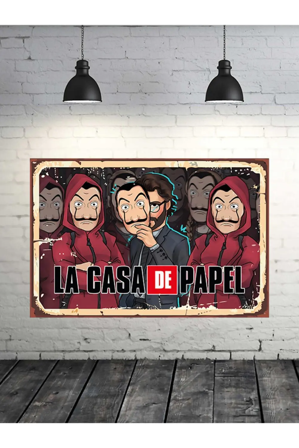 La Casa De Papel Tasarımlı 20x30 cm Retro Ahşap Tablo Fiyatı, Yorumları ve Özellikleri
