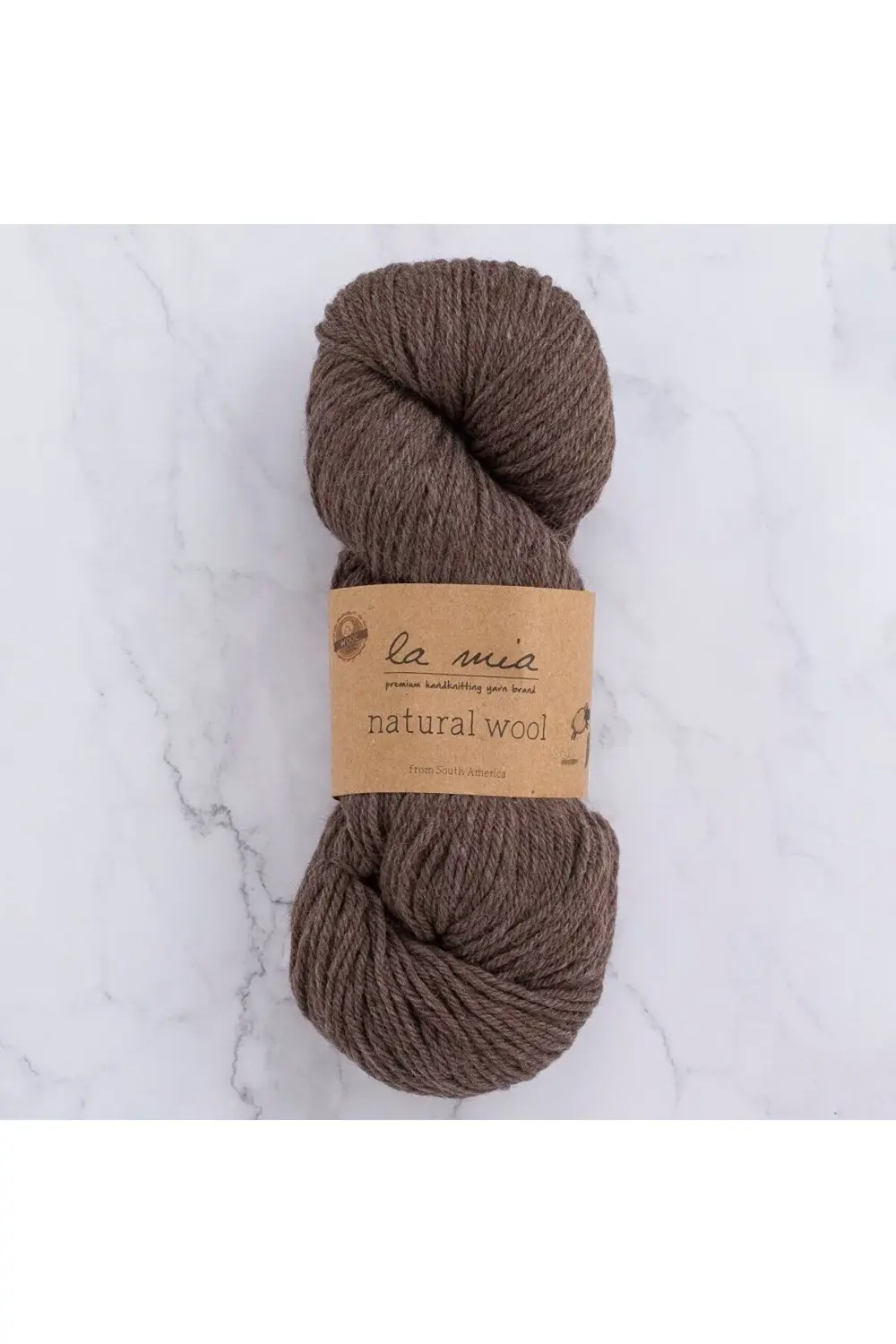 La Mia Natural Wool Koyu Kahverengi El Örgü İpi - H6 - 33603