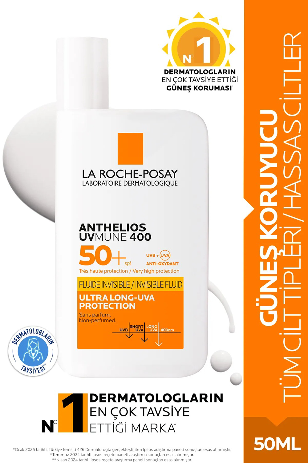La Roche Posay Anthelios Uvmune 400 Invisible Fluid Spf50+ Güneş 