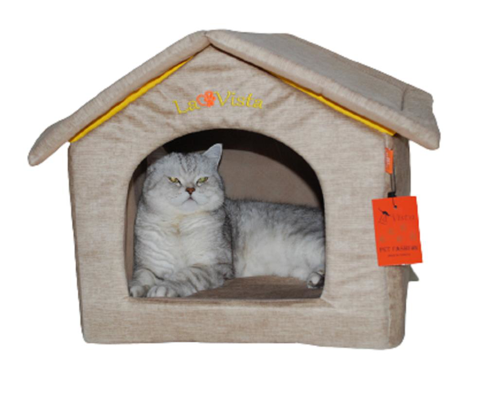 La Vista İç Mekan Kedi Evi Krem- Bej 40-40-45cm