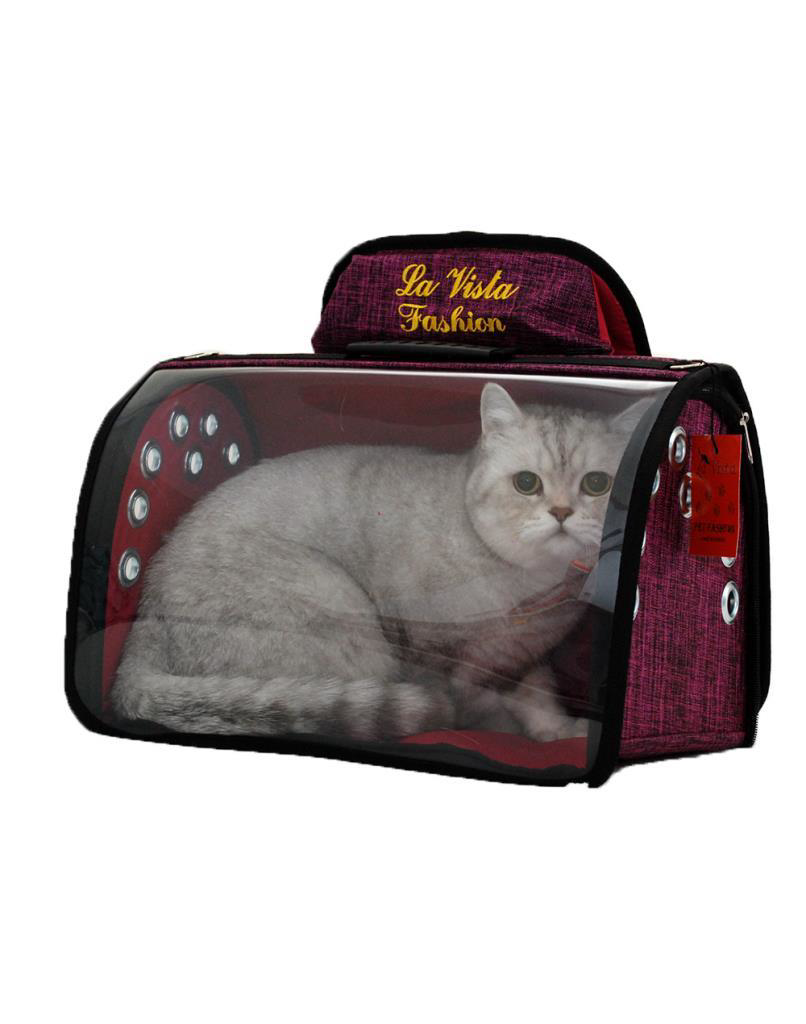 La Vista Tomris Kedi, Küçük Köpek Sırt Taşıma Çantası Pembe 44-26