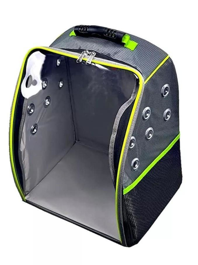 La Vista Twist Kedi, Küçük Köpek Sırt Taşıma Çantası Füme-Yeşil 3