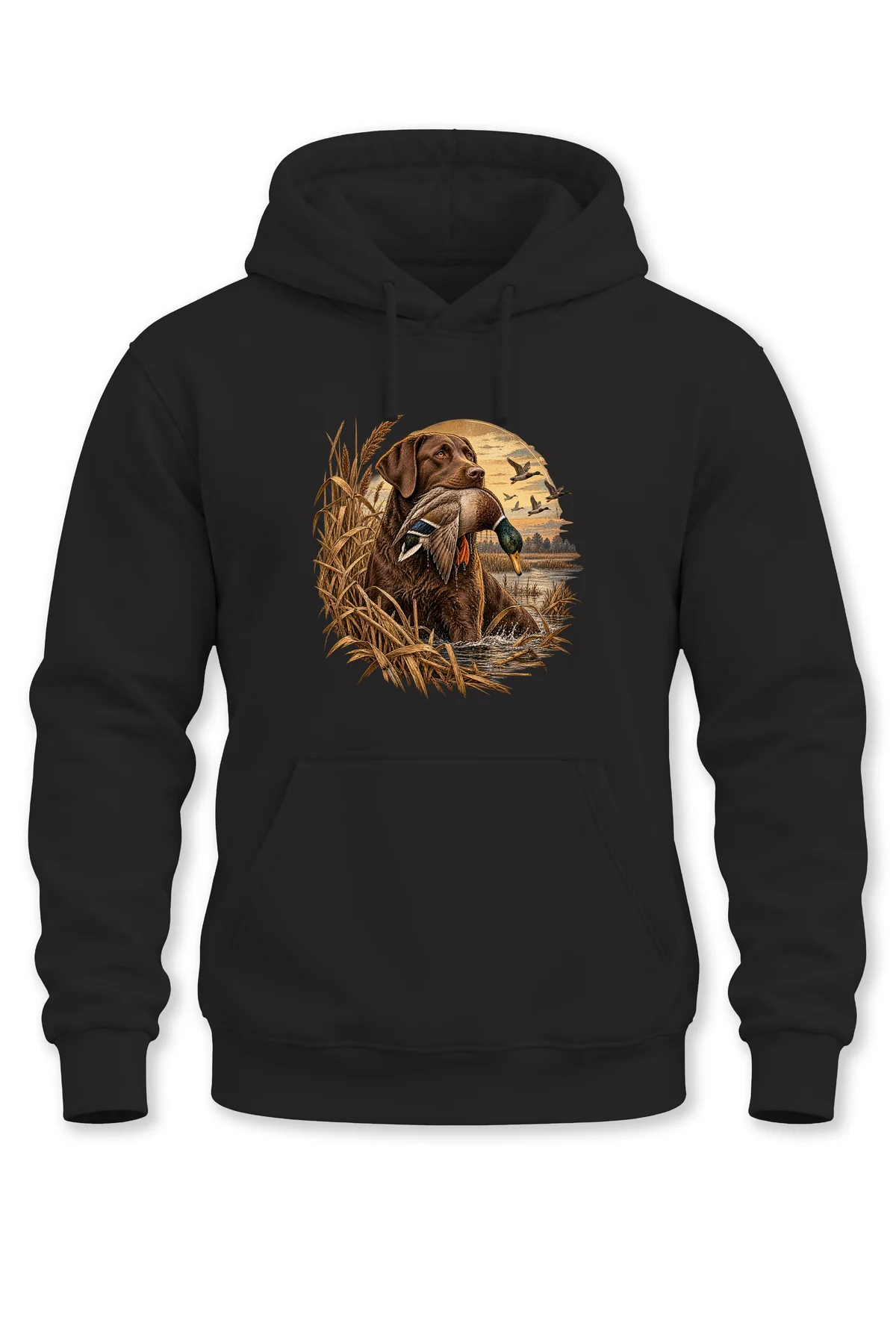 Labrador Köpek Baskılı Kapüşonlu Sweatshirt Unisex Outdoor Doğa Temalı Hoodie
