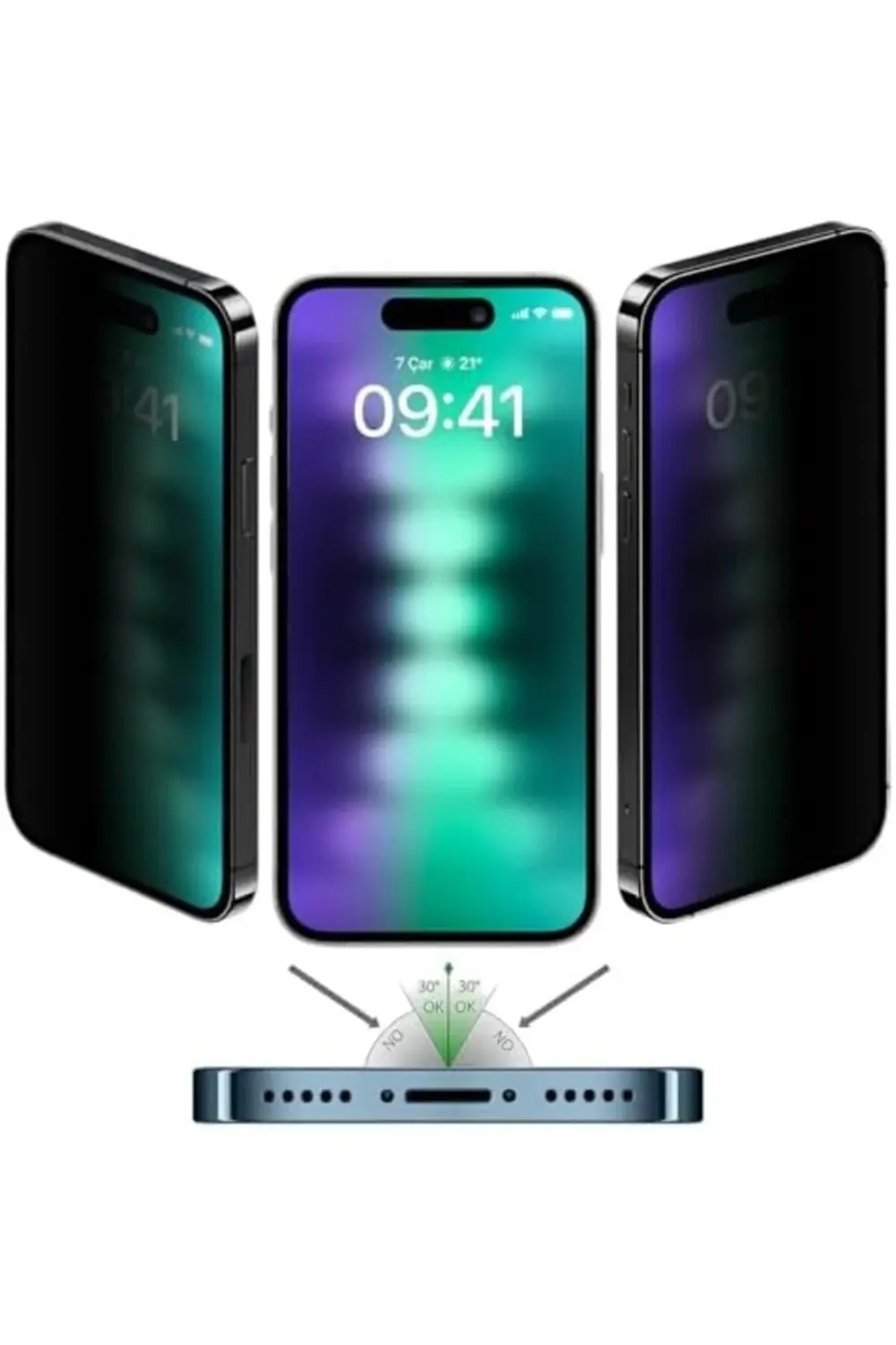 LABS 15 Plus ile Uyumlu 5D Privacy Hayalet Ekran Koruyucu 395519