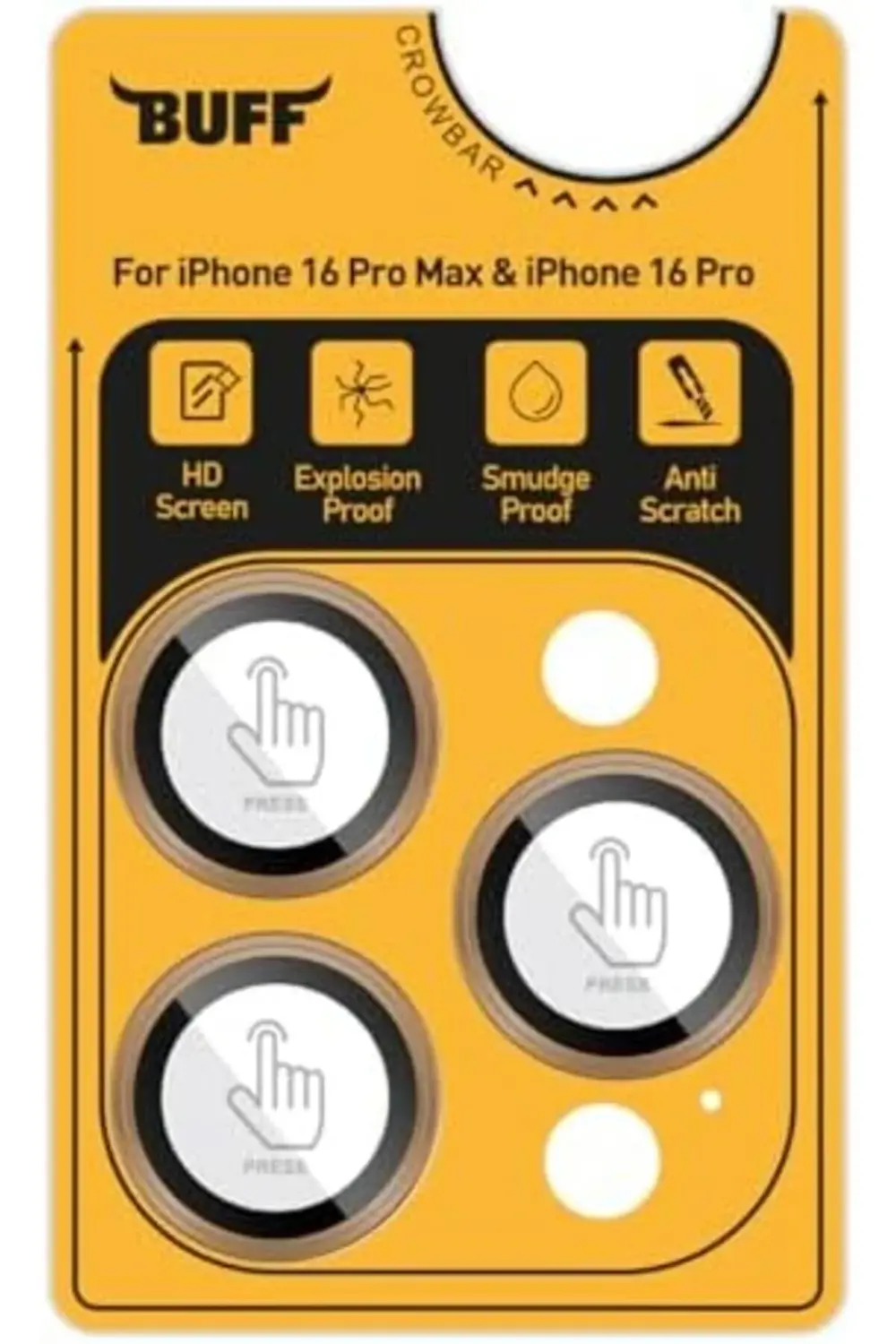 LABS 16 Pro Max / 16 Pro ile Uyumlu Titanyum 9H Lens Koruyucu (Br