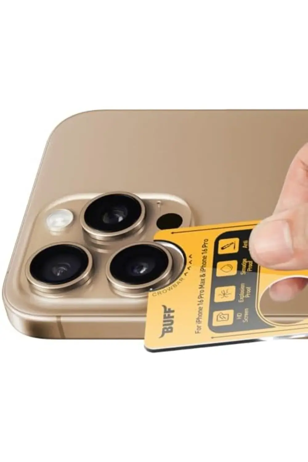 LABS 16 Pro Max / 16 Pro ile Uyumlu Titanyum 9H Lens Koruyucu (Br