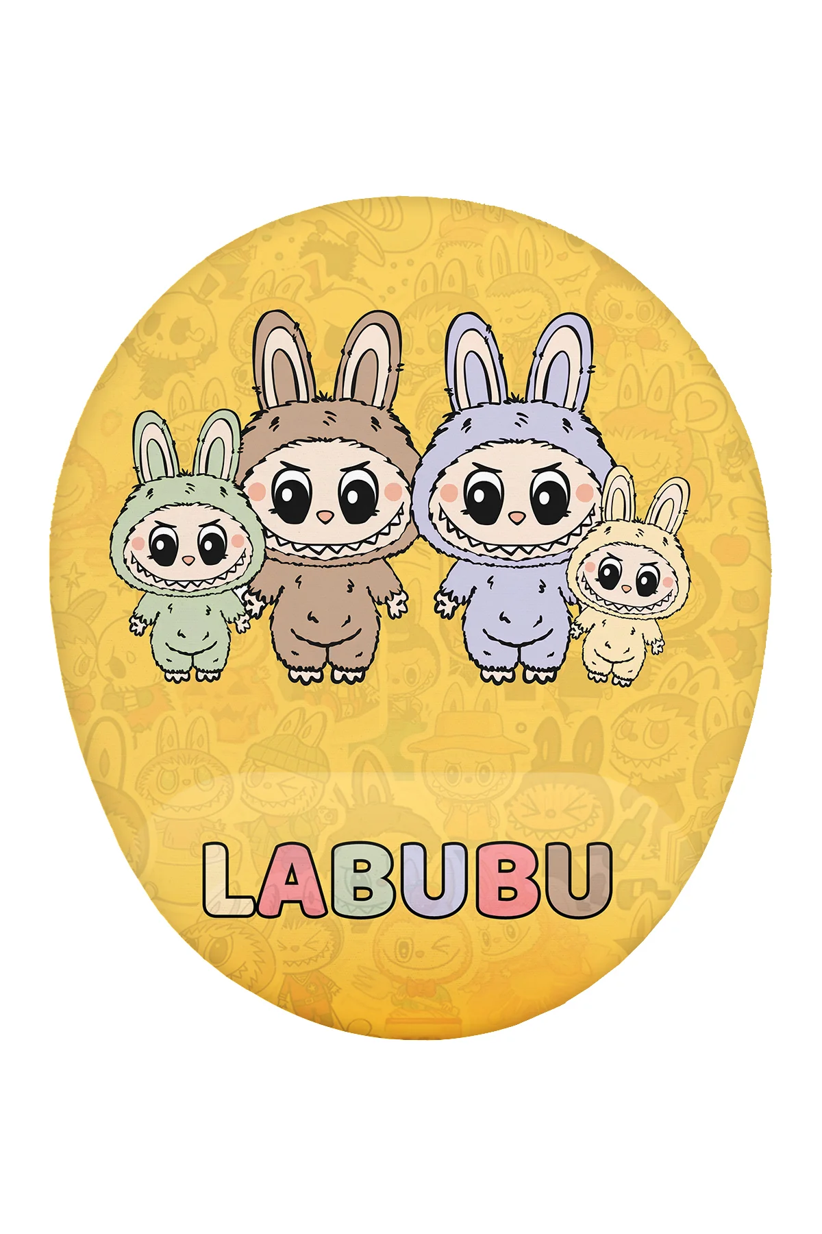 Labubu Bilek Destekli Mouse Pad Ergonomik Kaymaz Taban Mousepad F