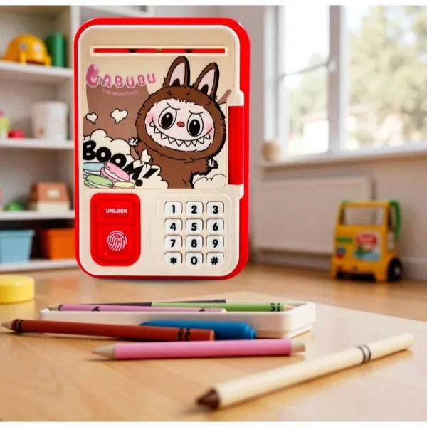 Labubu Desenli Çocuklar İçin Eğlenceli ATM Kumbara Labubu Desenli Çocuklar İçin Eğlenceli ATM Kumbara