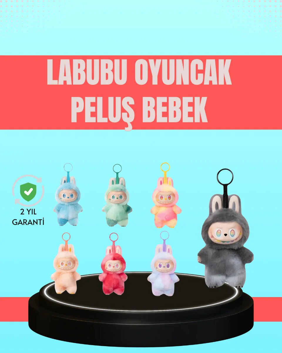 Labubu Peluş Oyuncak - 20 cm Yumuşak Kumaşlı Çocuk ve Stres Azaltıcı Fiyatı, Yorumları ve Özellikleri