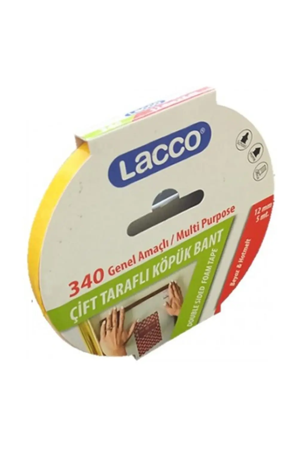 LACCO ÇİFT TARAFLI KÖPÜK BANT 12 MMX5MT L340